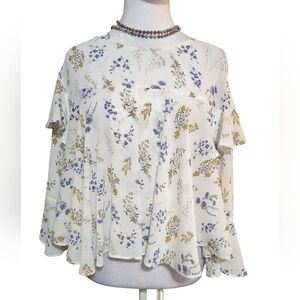 Grifflin Paris Floral Print Women's Top Size S